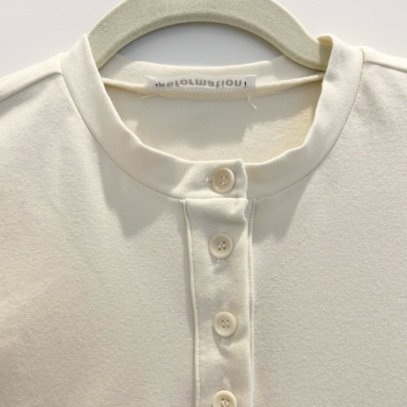 Reformation Crew Neck Dress Cream Size Small - Picture 5 of 12